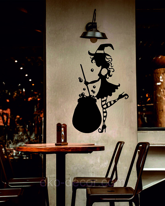 Декоративное настенное 3D Панно «Ведьма», Декор на стену с объемом 70*44 см, Черный Киев - изображение 9