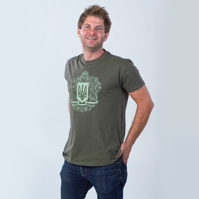 Футболка Sol's Imperial 190 Герб України хакі XXL (11500269/137XXL) Вінниця - фото 2