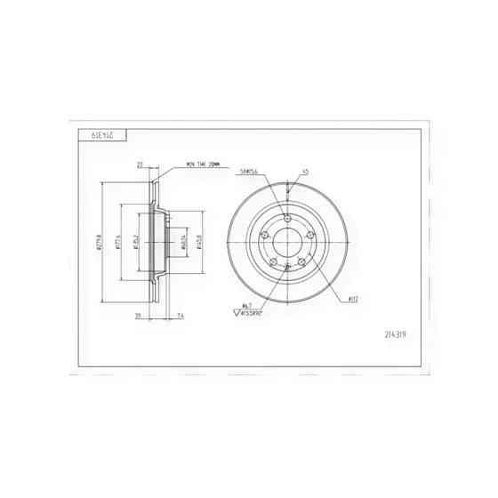 Диск тормозной автомобиль Фольцваген Passat B5, автомобиль Ауди A4 (1996-2000), передний (280mmx22mm) Мукачево