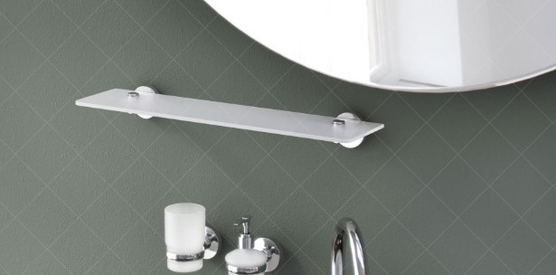 Стеклянная полка в ванну Gedy Felce (FE19-13-55) Хром Винница - изображение 6