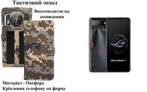 Тактичний чохол для Asus ROG Phone 7, кріпиться до спорядження на липучці Київ