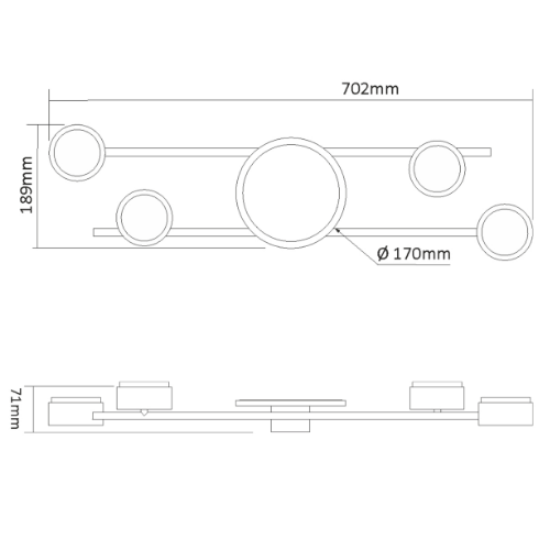 LED Світильник під лампу 4*GX53 накладний з підсвічуванням VL-SPF21B-BB Videx Житомир - изображение 2