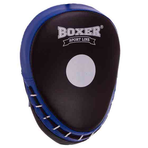 Лапа вигнута для боксу та єдиноборств BOXER Еліт 2013-01 розмір 23х19х4,5 см чорний-синій Київ