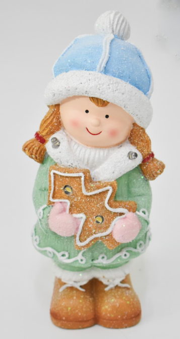 Фигурка девочки с пряничным домиком, подсветка, 22 см Киев - изображение 1