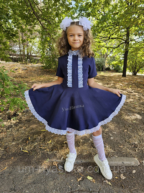 Красивое школьное платье с кружевом на рост 116-146 Кривой Рог - изображение 3