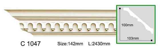 Карниз полиуретановый с орнаментом Gaudi Decor C 1047 Днепр