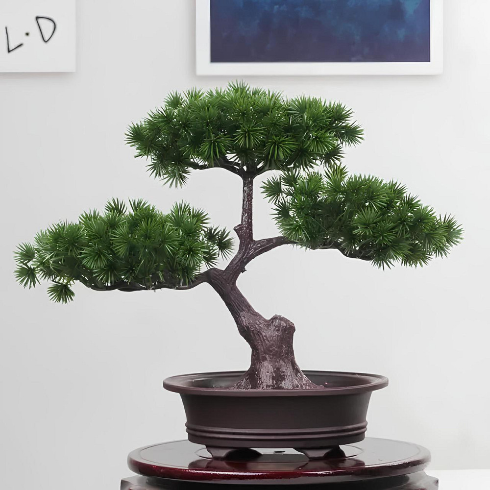 Искусственный бонсай RESTEQ в горшке 25х30 см — декоративное растение для дома, офиса и интерьера Киев - изображение 1