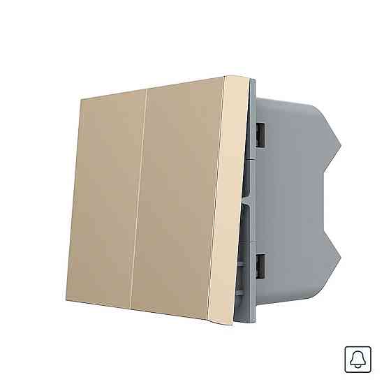 LIVOLO 2-клавішний кнопковий вимикач без фіксації (дзвінковий / імпульсний) LIVOLO, золотий, мо Коломыя