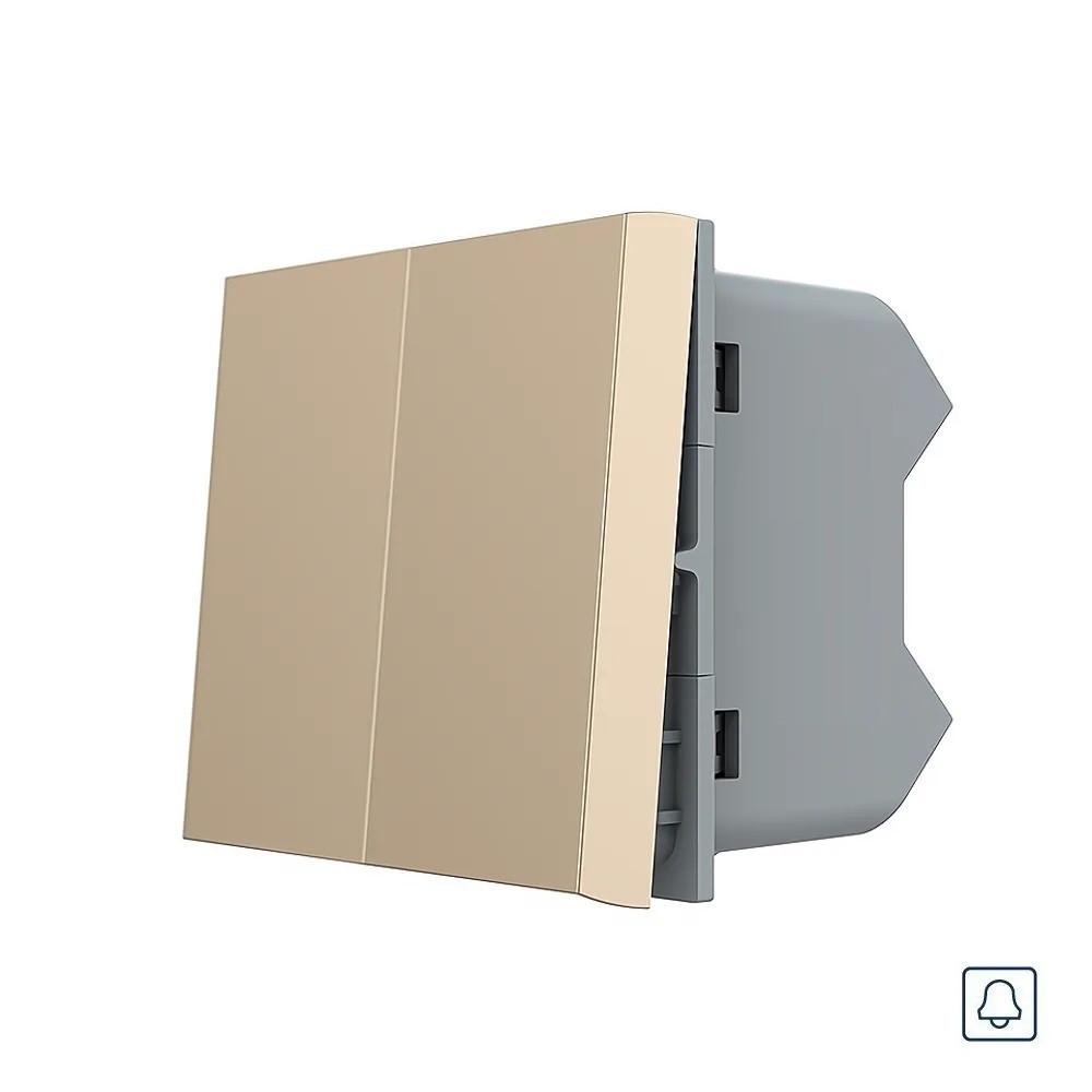 LIVOLO 2-клавішний кнопковий вимикач без фіксації (дзвінковий / імпульсний) LIVOLO, золотий, мо Коломыя - изображение 5