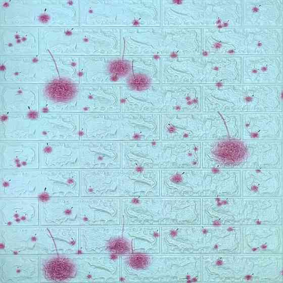 Самоклеюча 3D панель Блакитні кульбаби Київ