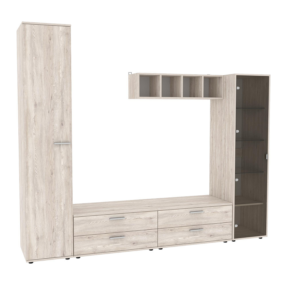 Стінка у вітальню Hugo-4, Самоа Димчастий, 2480х520х2120 Львів - фото 1