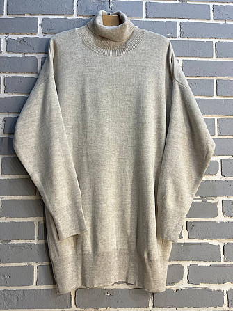 Платье женское My fashion 2024101 свитер воротник хомут оверсайз удлиненный one size, світло-бежевый Одесса - изображение 9
