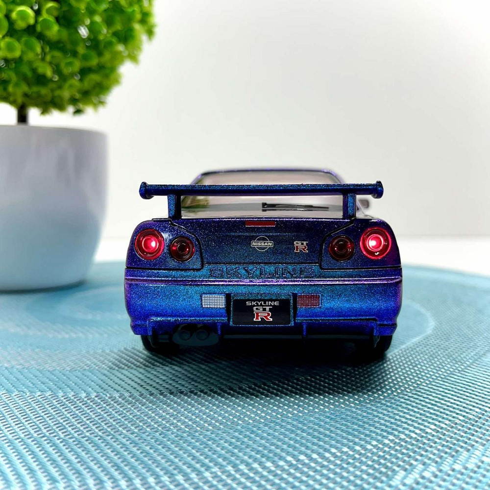 Машинка металева Авто Експерт Nissan GT-R 1:24 світло/звук відчиняються двері капот багажник Фіолетова (1990-21) Чернигов - изображение 6