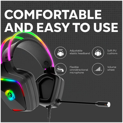 Наушники Canyon GH-9A Darkless Gaming 3.5 мм RGB Black (CND-SGHS9A) Винница - изображение 10