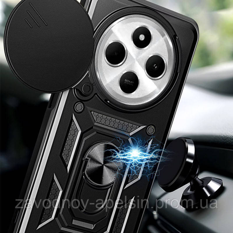 Xiaomi Poco C75 Чохол протиударний Шторка (чорний) Одеса - фото 3