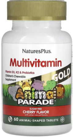Витамины для детей Natures Plus Animal Parade Gold 60 таб вишня Киев