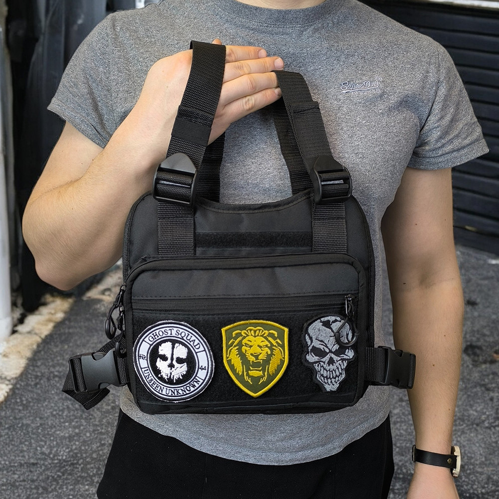 Сумка у військовому стилі на плечі, Сумка однолямочна чоловіча крос боді, Сумки чоловічі тактичні XO-21 Львів - фото 9