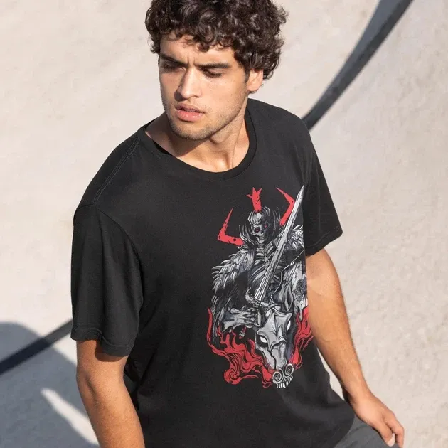 Футболка мужская с принтом Берсерк Рыцарь Череп Размер 48 Днепр - изображение 4