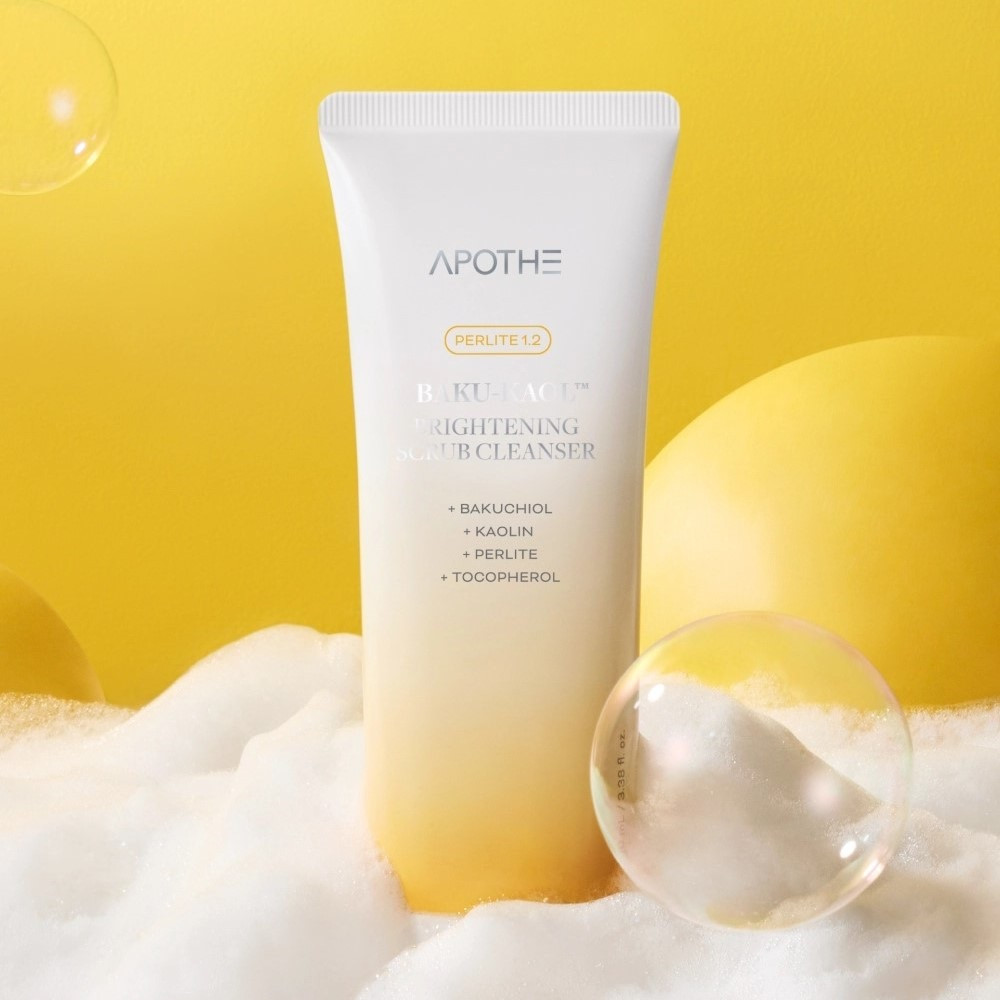 Гель-эксфолиант для сияния с каолином и бакучиолом Baku-Kaol Brightening Scrub Cleanser APOTHE 100 мл Киев - изображение 5