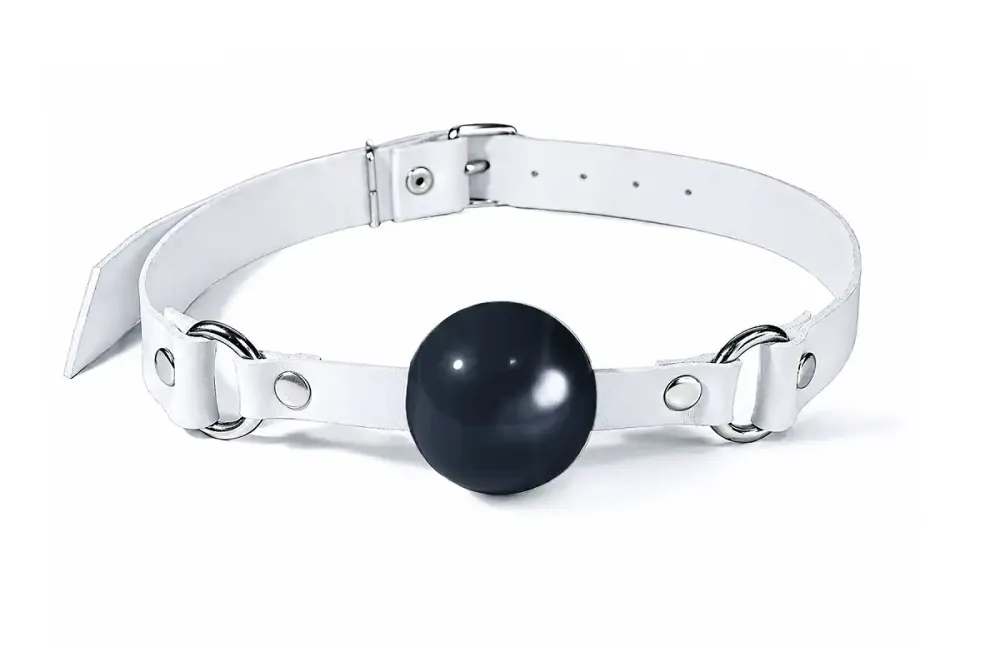 Кляп силіконовий Feral Feelings Silicon Ball Gag White/Black, білий ремінець, чорна кулька Львов - изображение 1
