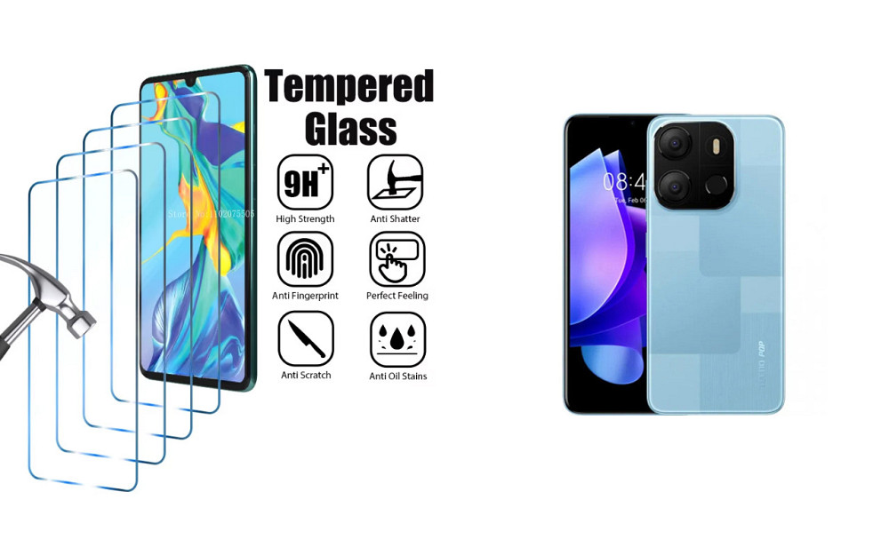 Захисне скло ArmorGlass для Tecno POP 7 (BF6), POP 7 Pro – стійке до подряпин та ударів Київ - фото 1