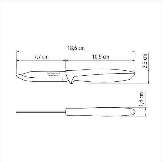 Нож для овощей TRAMONTINA PLENUS, 76 мм (6344589) Киев