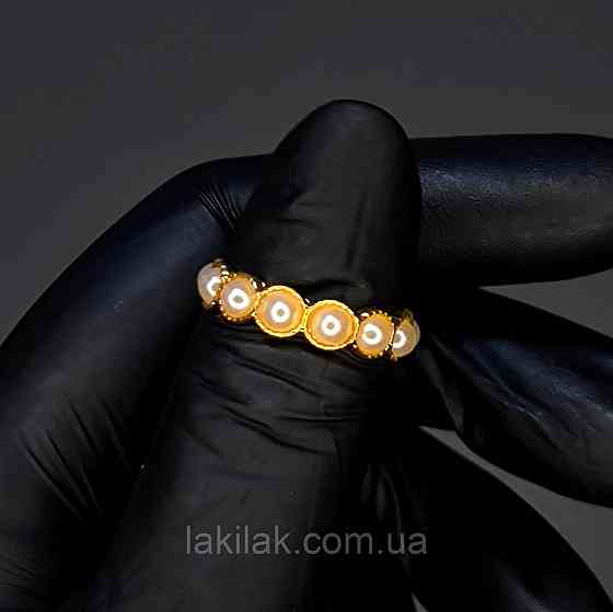 Каблучка #44 для фото нігтів (манікюру) колір золото Херсон