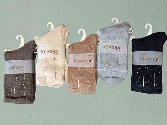 Женские теплые носочки из норки со стразами. Набор из 5 шт. Корона Норка Киев