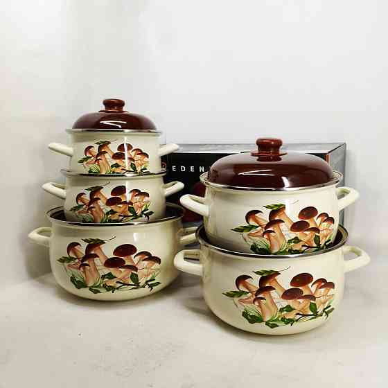 Комплект кастрюль, Комплект металлических кастрюль Набор для электронной плиты UG-28 Львов