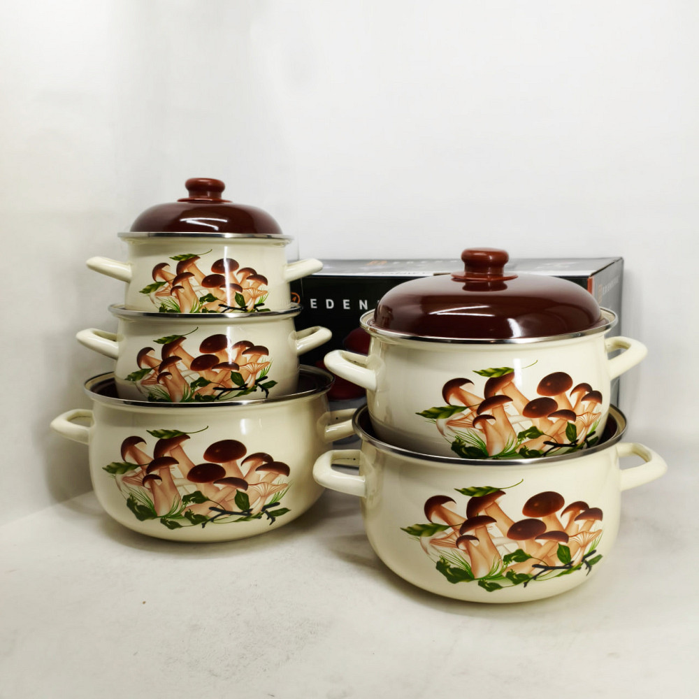 Комплект кастрюль, Комплект металлических кастрюль Набор для электронной плиты UG-28 Львов - изображение 3