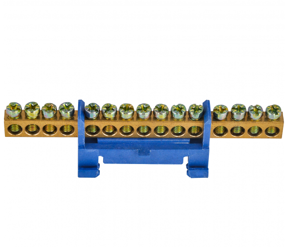 Шина нулевая 15 отверстий под DIN-рейку Q25 Полтава - изображение 1