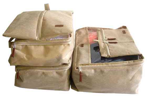Набор дорожных сумок в чемодан 5 шт P005-beige (Бежевый) Сумы