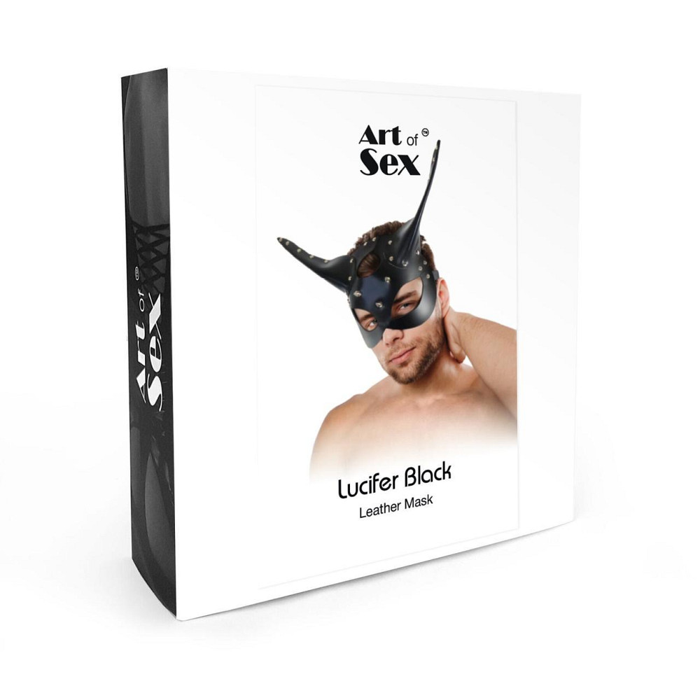 Шкіряна маска Art of Sex — Lucifer Black Sex Aura Київ - фото 4