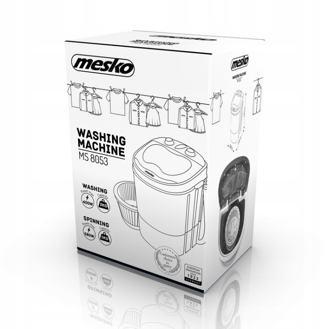 Туристична пральна машина 3 кг переносна з центрифугою Mesko MS (8053) 400 Вт Нововолинськ - фото 10