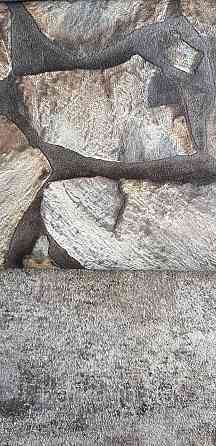 Шпалери вінілові на флізеліні AdaWall Roka 1.06х10 під камінь бут структурні чорні коричневі 23114-3 Київ