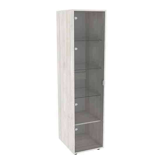 Пенал зі склом Hugo H-4, Дуб Шамоні Світлий, 420/520/1700 Львів