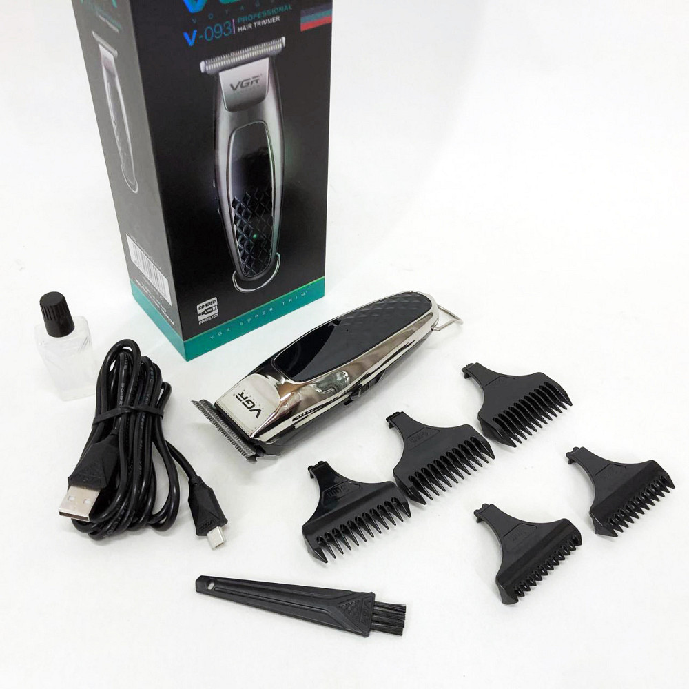 Бездротовий професійний тример для чоловічої стрижки VGR, Машинка для стрижки на акумуляторі WN-38 Львів - фото 11