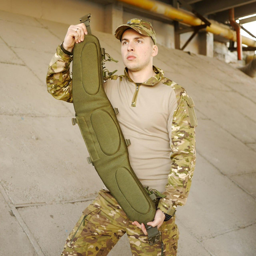 Військовий РПС олива із стрічками молле R-1 розвантажувальний пояс без ремінів рпс із стрічками матеріал Cordura     WAR Львів - фото 10