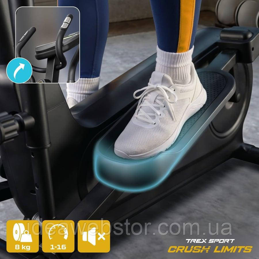 Орбитрек магнитный Trex Sport TX-500CT Siner эллиптический тренажер для дома до 120 кг 16 уровней Киев - изображение 3