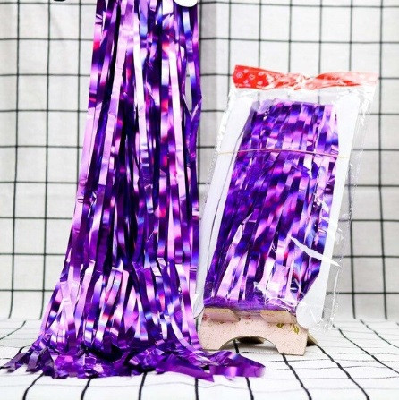 Дощик на фотозону з голограмою 1 м на 1 м фіолетовий Київ - фото 2