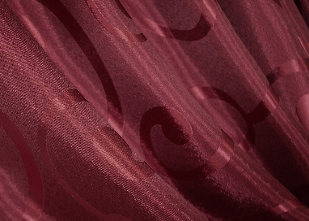 Комплект готових штор VR-Textil Жакард № 1533ш Бордовий 150х270 см 2 шт (33-0360) Київ - фото 8