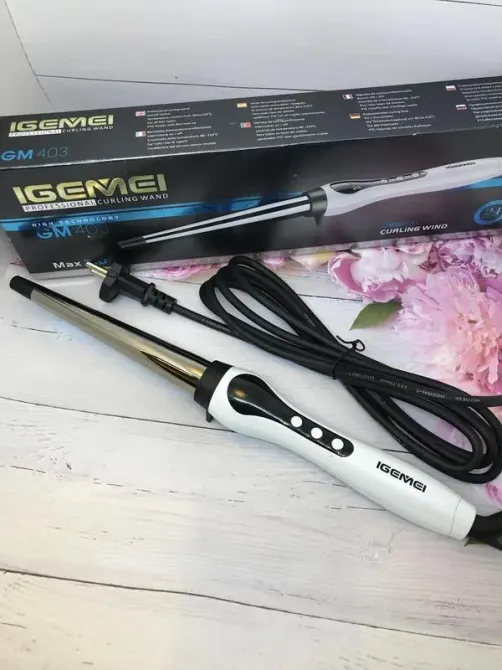 Профессиональная Конусная плойка для локонов Gemei GM-403 Коломыя - изображение 1