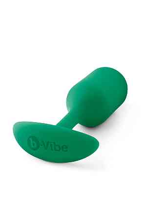 Анальная пробка со смещенным центром тяжести B-Vibe Snug Plug 2, силиконовая, зеленая Sex Aura Киев