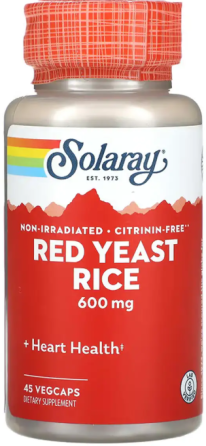 Красный дрожжевой рис Solaray Red Yeast Rice 600mg 45 вег капс Киев