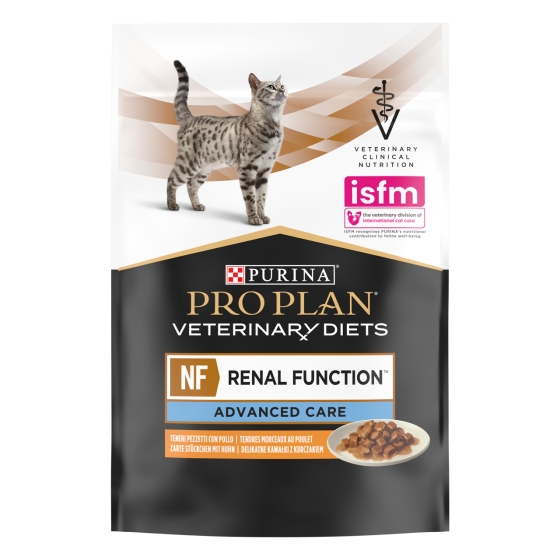 Упаковка Purina Pro Plan Veterinary Diets NF Renal Function Advanced Care підтримання функції нирок для котів з куркою 10×85 г Вінниця
