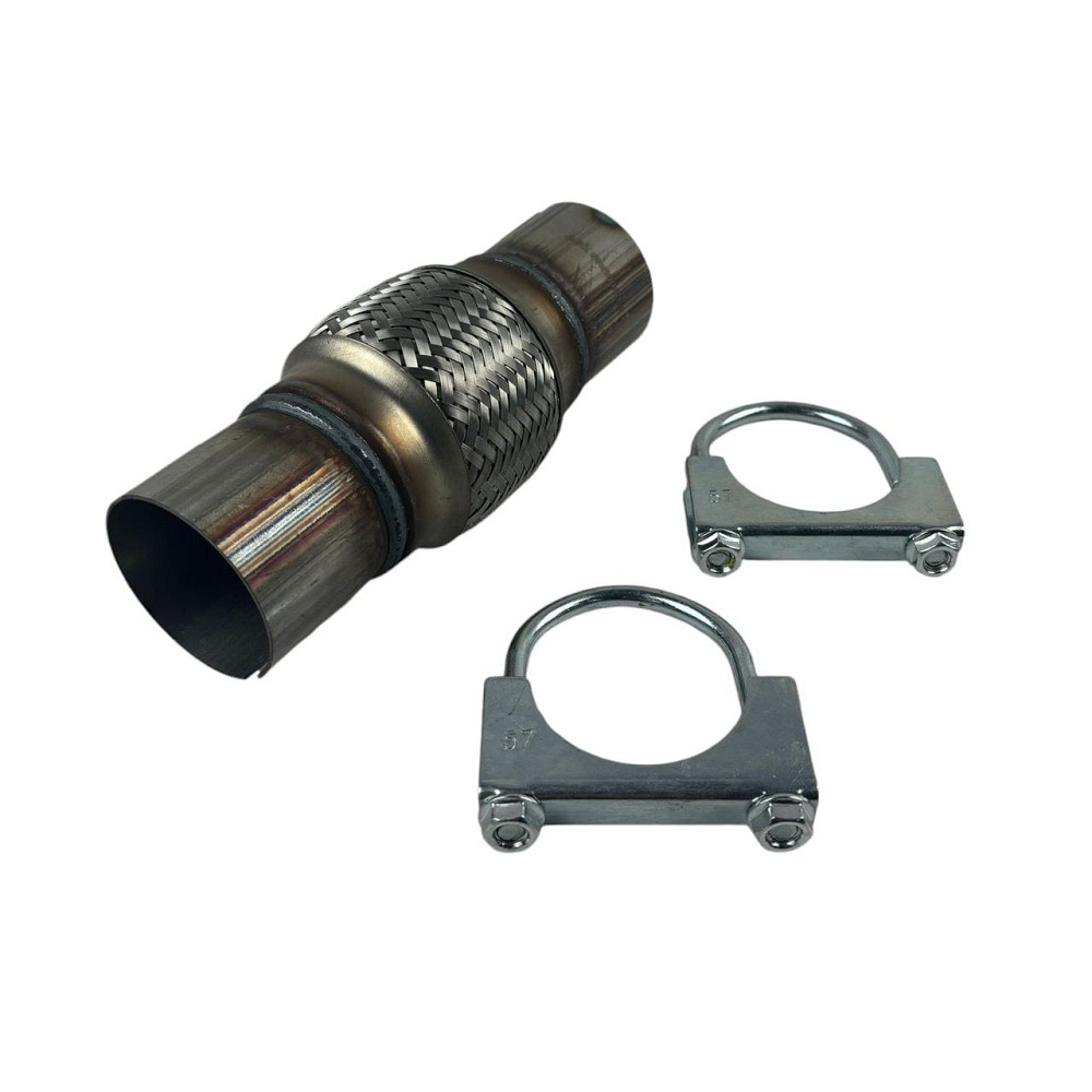 Гофра 55х100x200 крепление под хомут в сборе AGK глушителя Мукачево - изображение 2