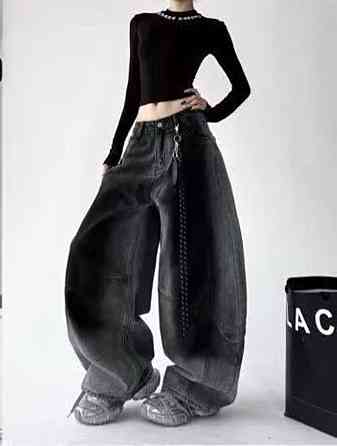 Джинси Baggy для дівчинки підлітка теплі на флісі 120 (1 розмір) Миколаїв