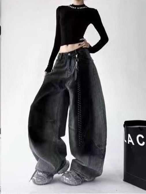 Джинси Baggy для дівчинки підлітка теплі на флісі 120 (1 розмір) Миколаїв - фото 1