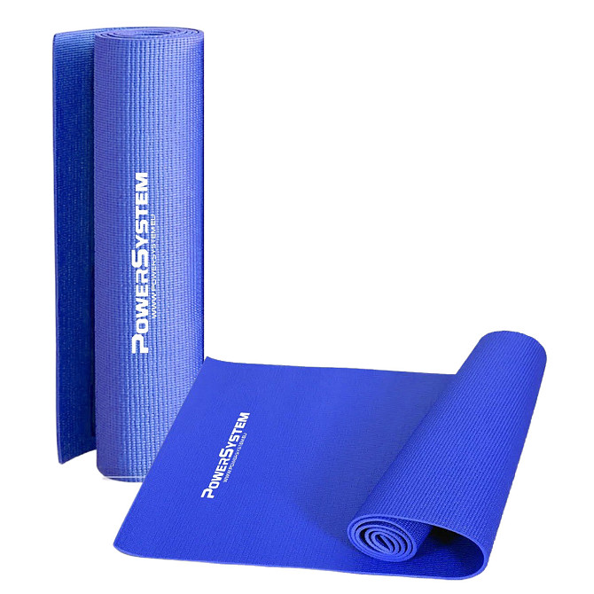 Килимок для йоги та фітнесу Power System PS-4014 PVC Fitness-Yoga Mat Blue (173x61x0.6) Кам'янське - фото 10