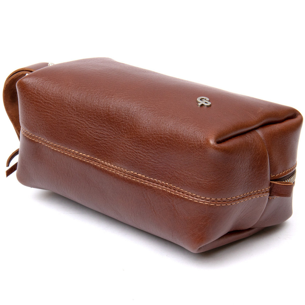 Мужской несессер из натуральной кожи Коричневый (GRANDE PELLE) Киев - изображение 9